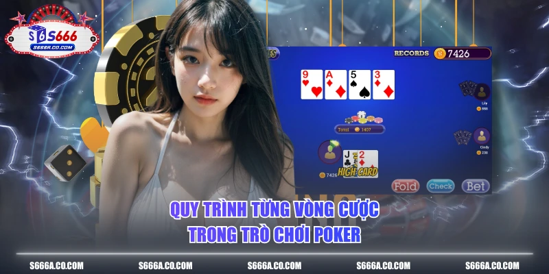 Quy trình từng vòng cược trong trò chơi poker